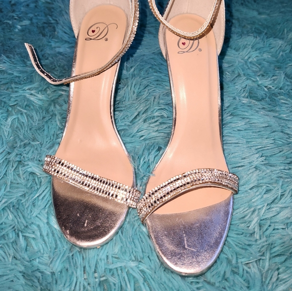 D ❤️ strappy heels Rhinestone ankle strap Stiletto Heels - Picture 5 of 13
